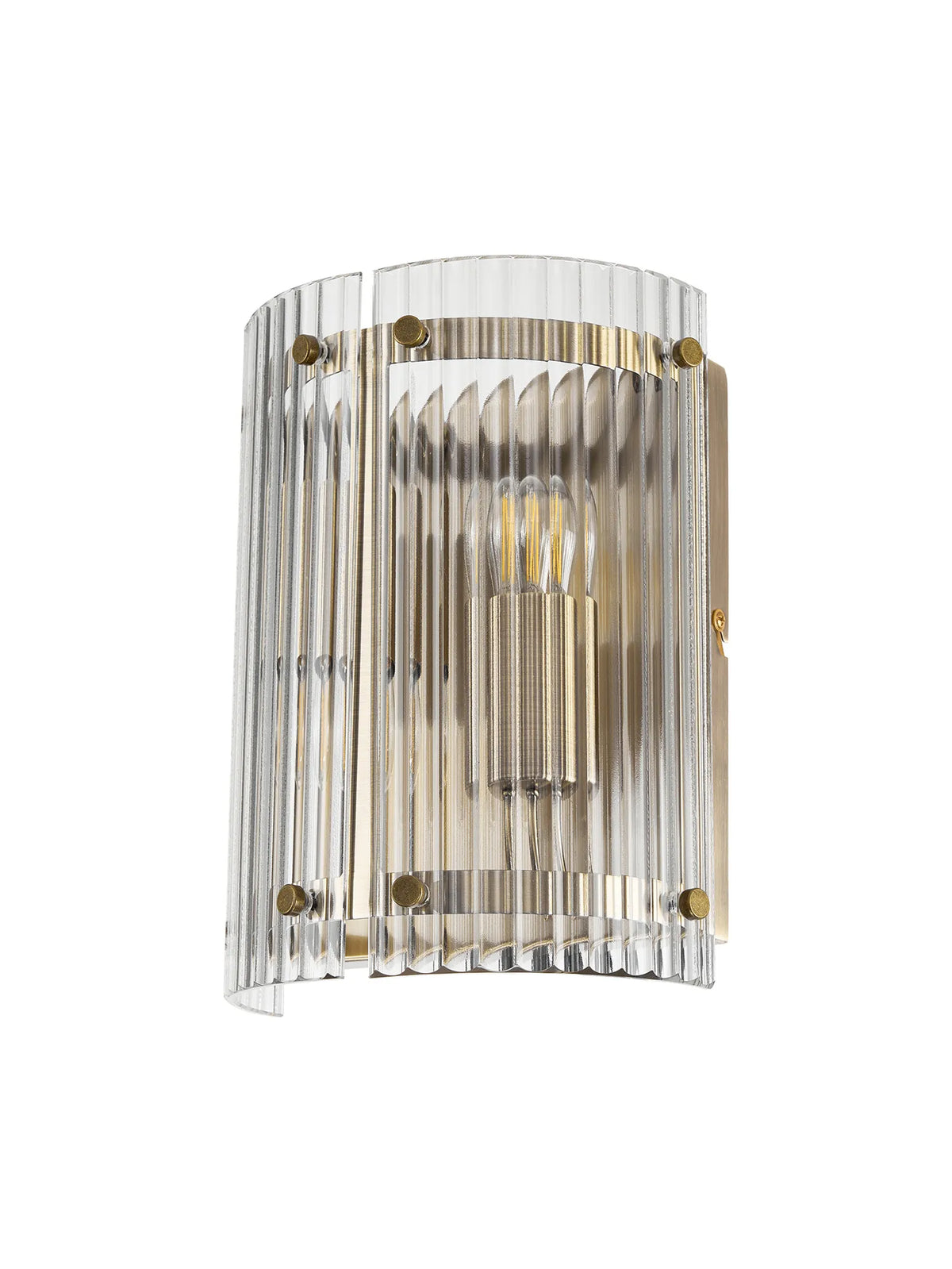 Portarlington Wall Light Wide Ribbed Glass