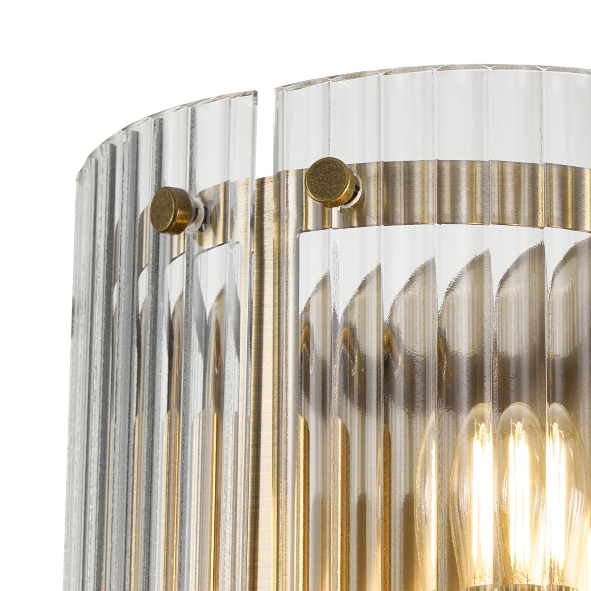 Portarlington Wall Light Wide Ribbed Glass