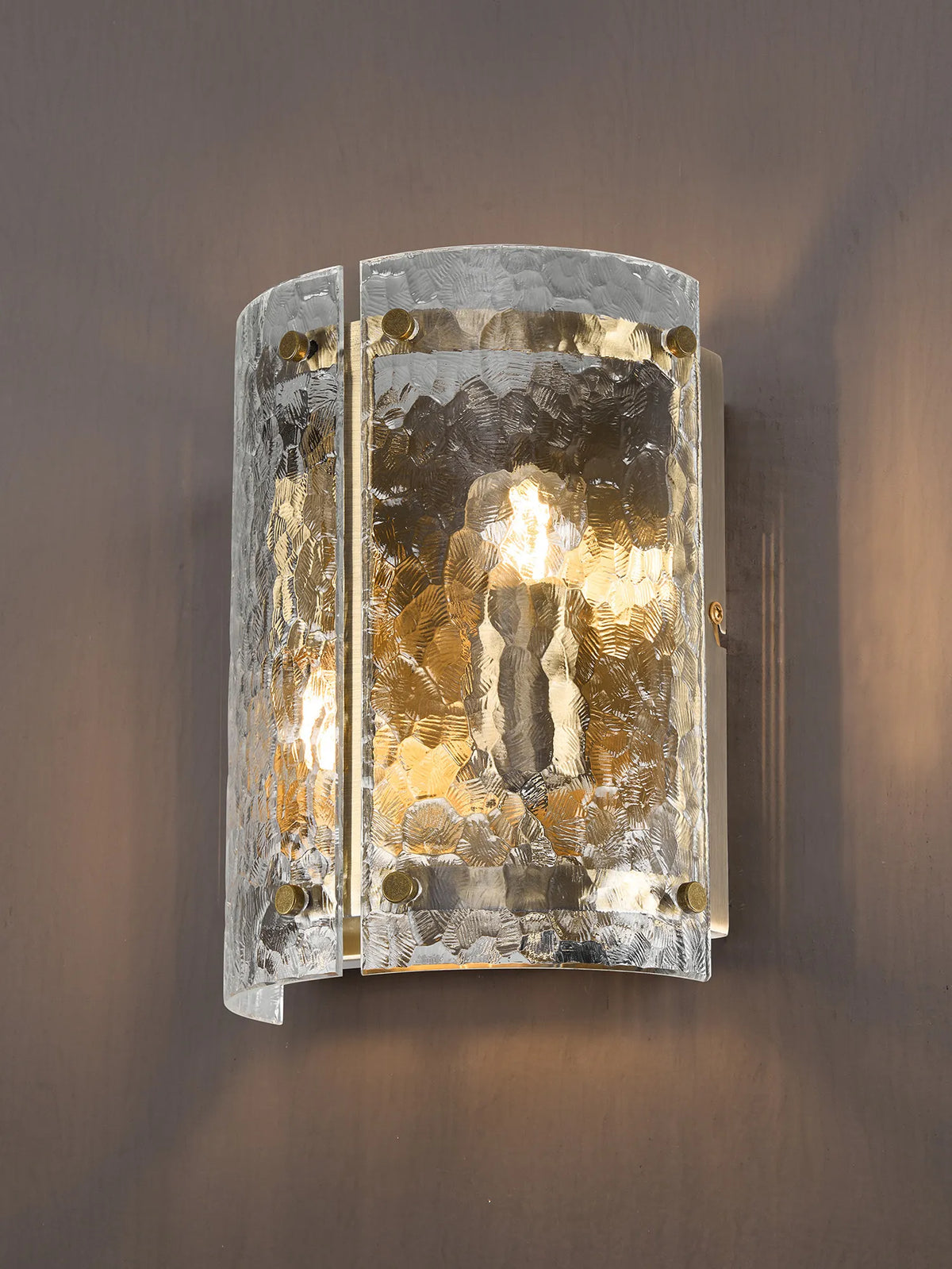 Portarlington Wall Light Cobbled Glass