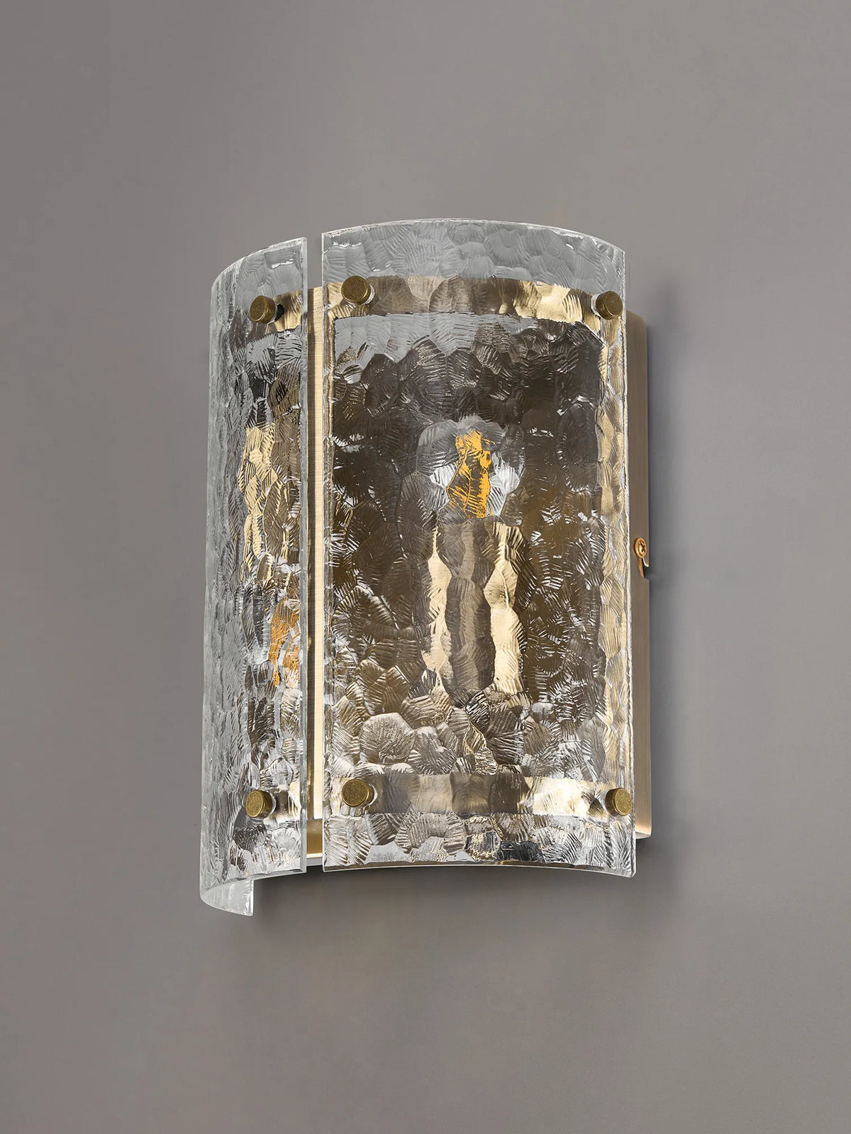 Portarlington Wall Light Cobbled Glass