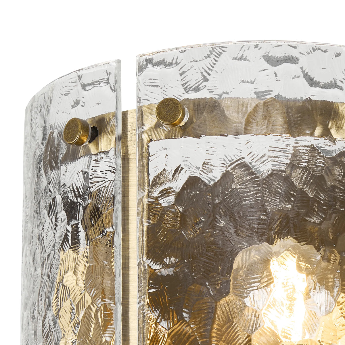Portarlington Wall Light Cobbled Glass