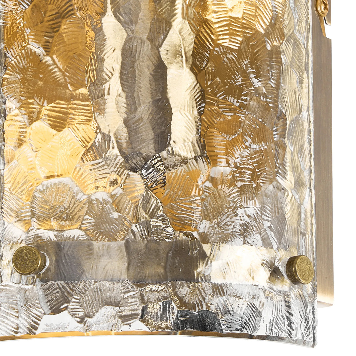 Portarlington Wall Light Cobbled Glass