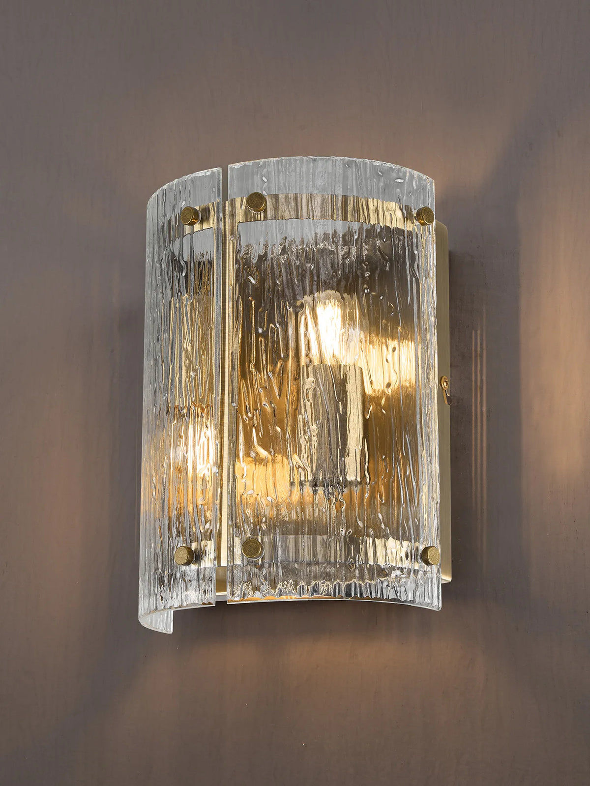 Portarlington Wall Light Ripple Glass