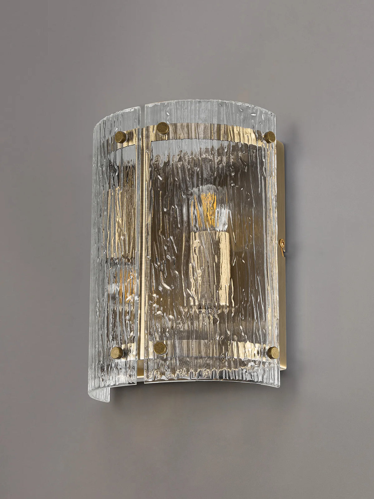 Portarlington Wall Light Ripple Glass