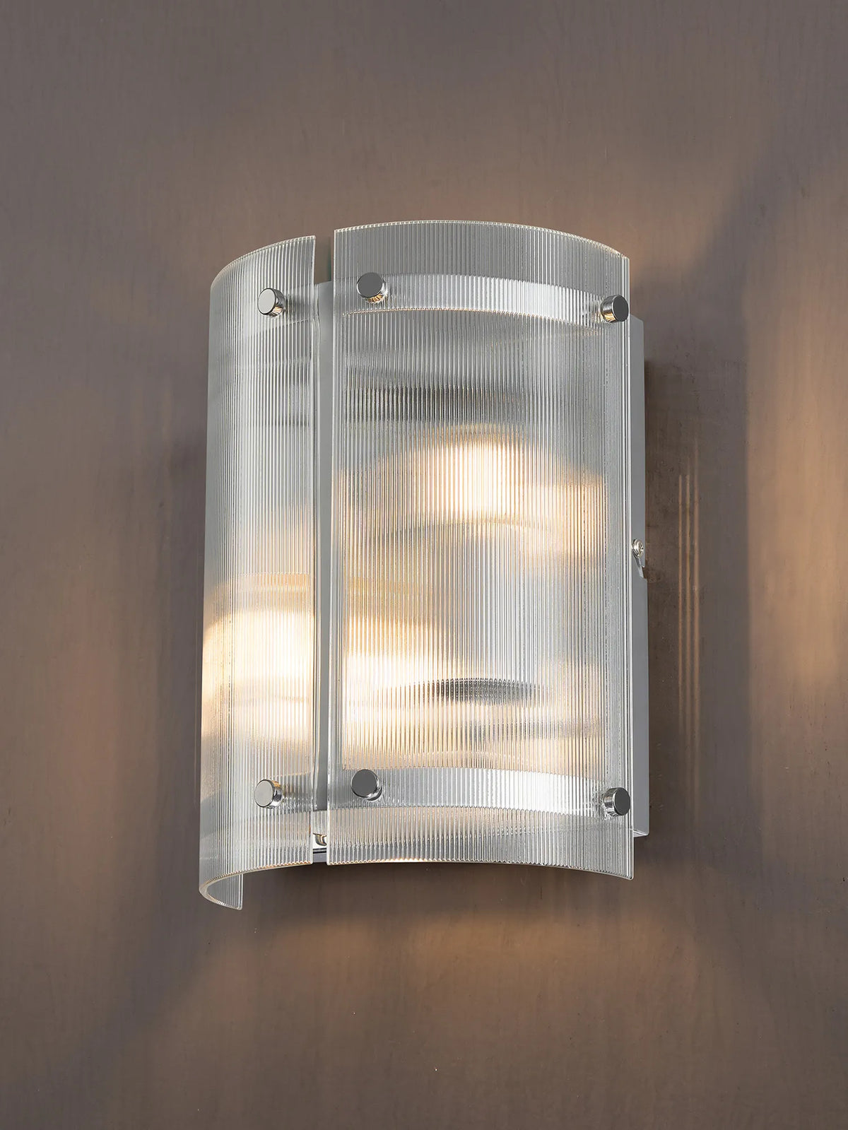 Portarlington Wall Light Narrow Ribbed Glass