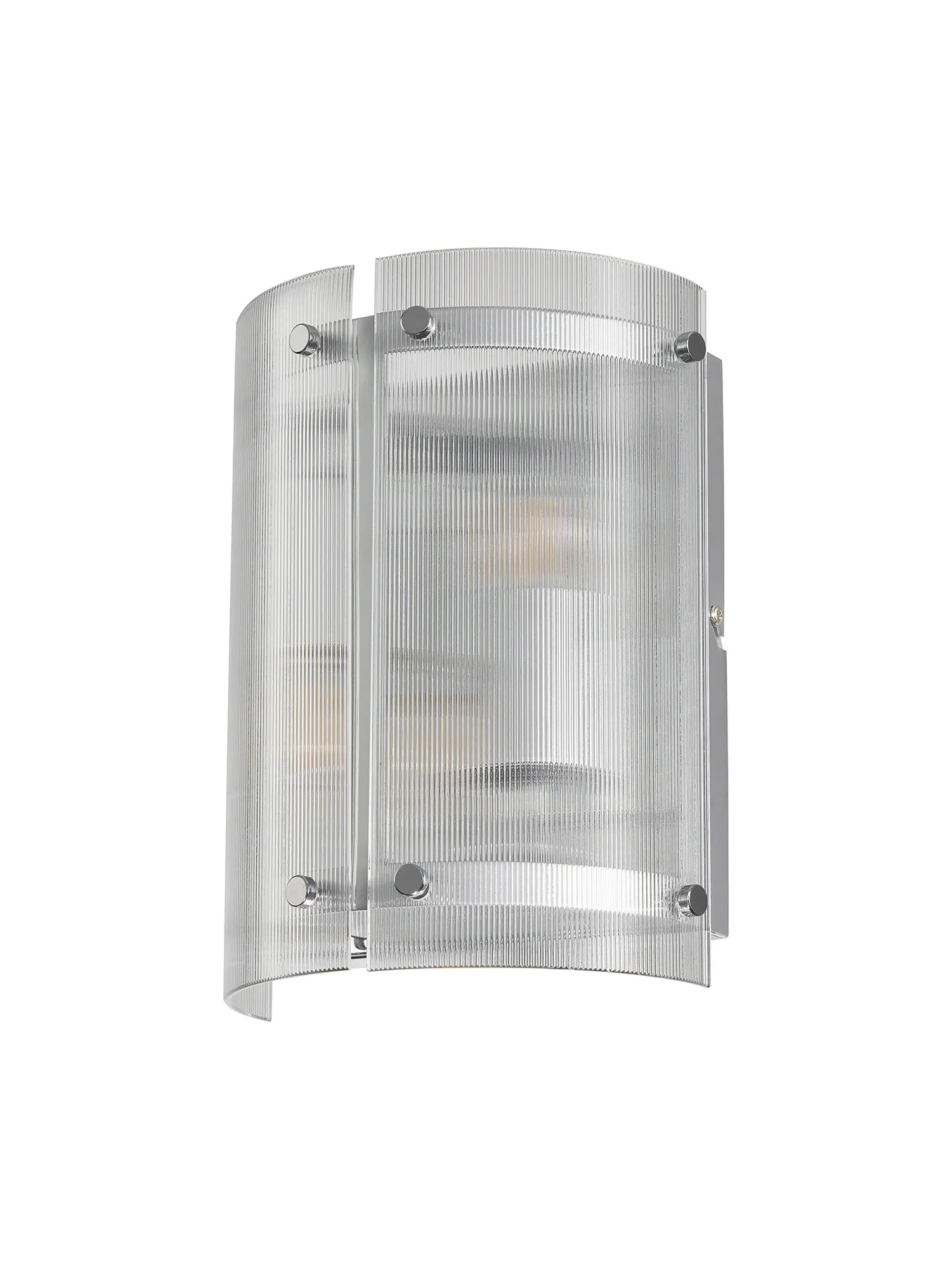 Portarlington Wall Light Narrow Ribbed Glass