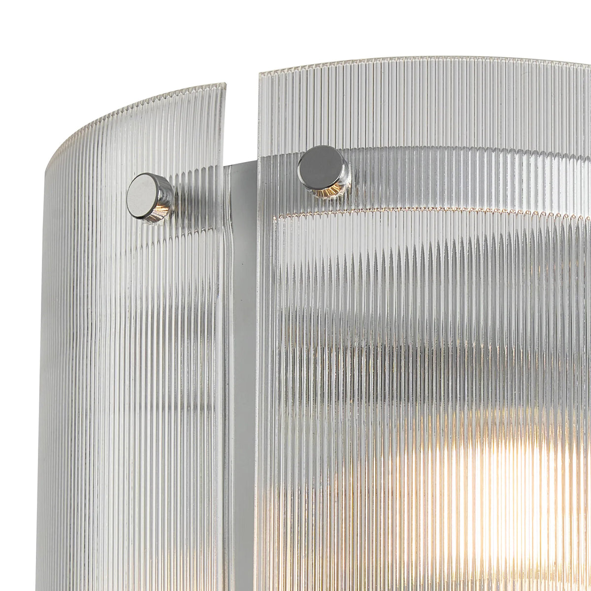 Portarlington Wall Light Narrow Ribbed Glass
