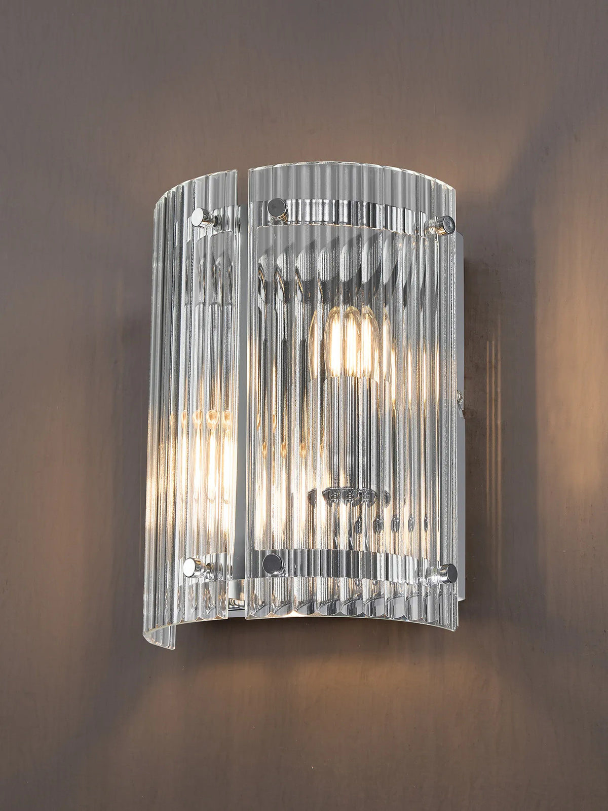 Portarlington Wall Light Wide Ribbed Glass