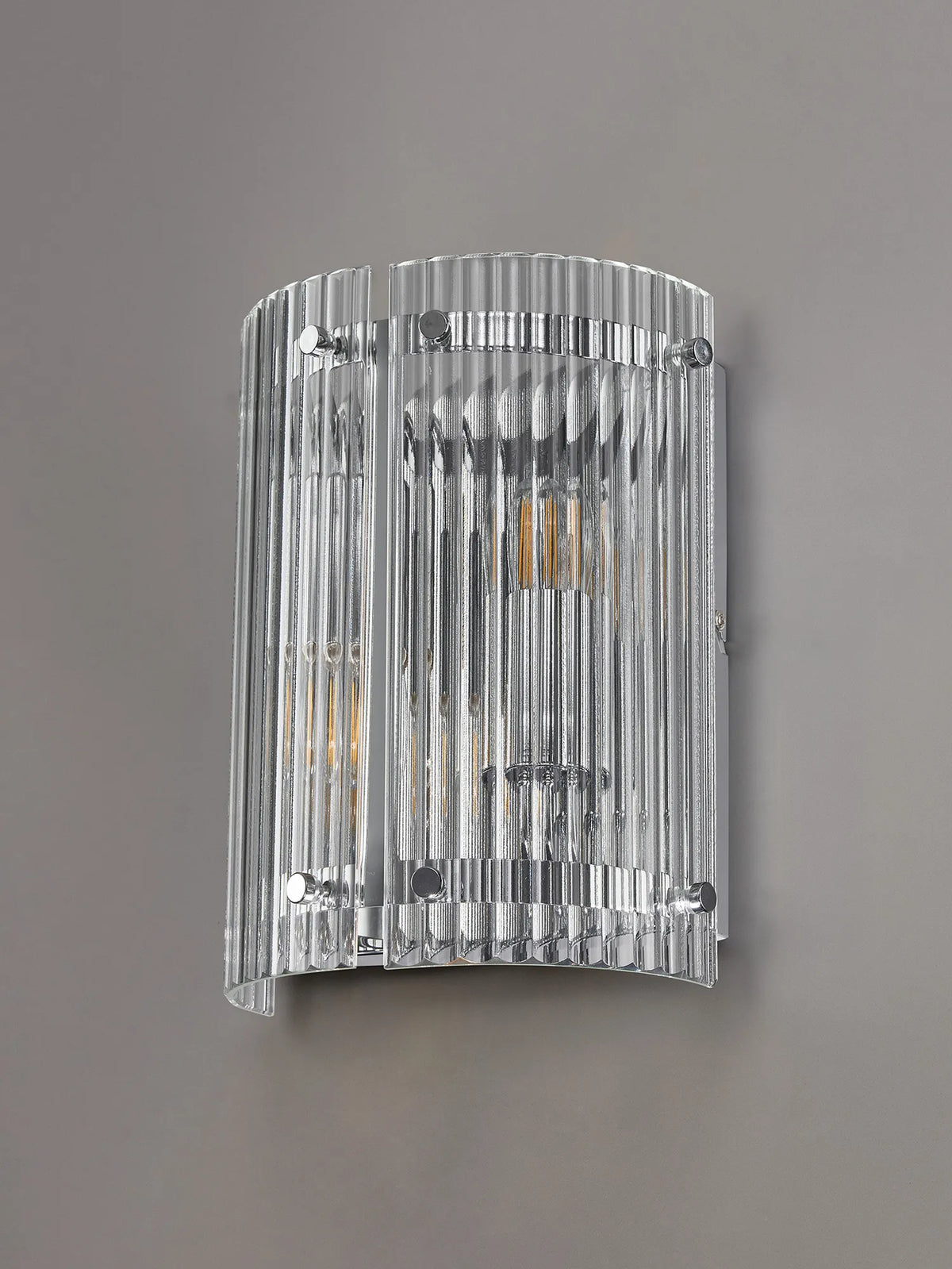 Portarlington Wall Light Wide Ribbed Glass