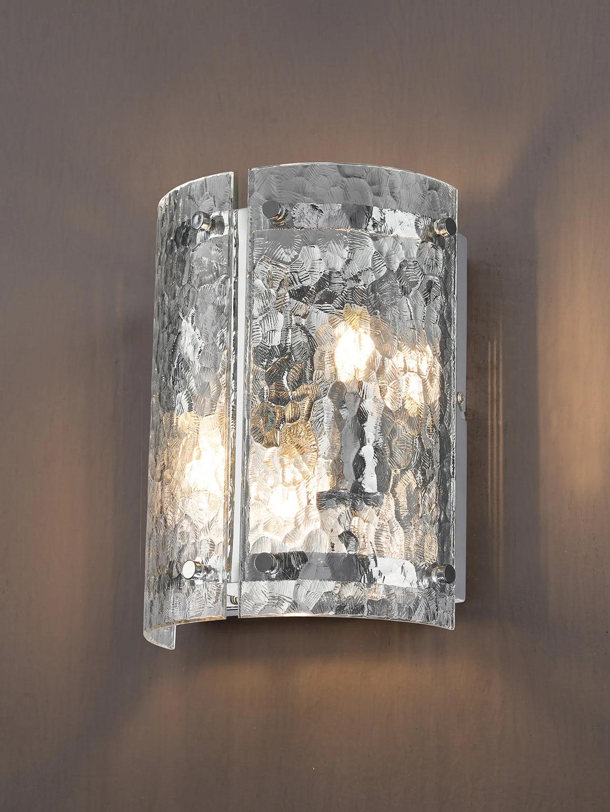 Portarlington Wall Light Cobbled Glass
