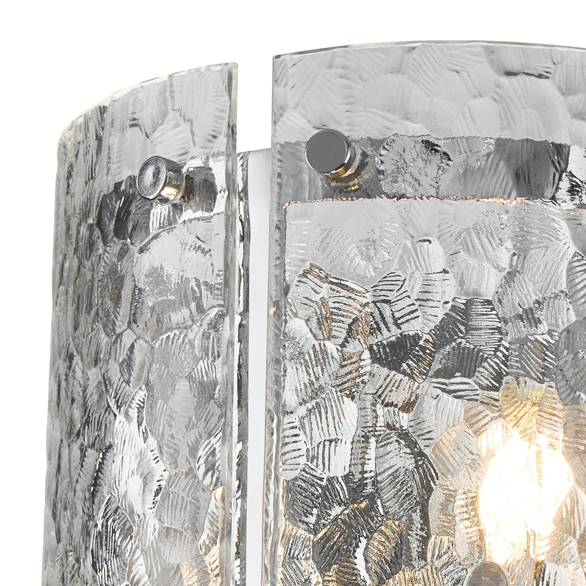 Portarlington Wall Light Cobbled Glass