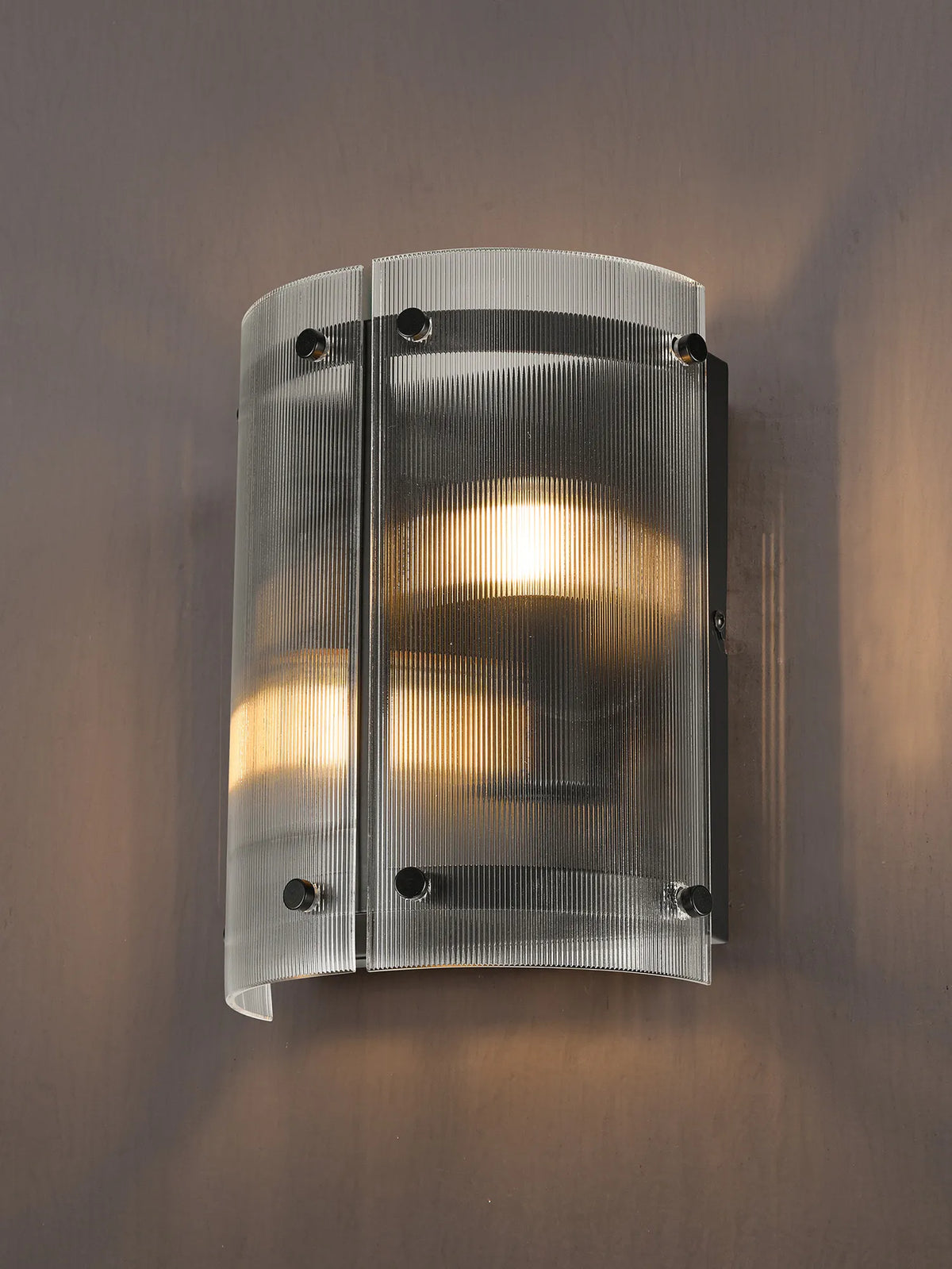 Portarlington Wall Light Narrow Ribbed Glass