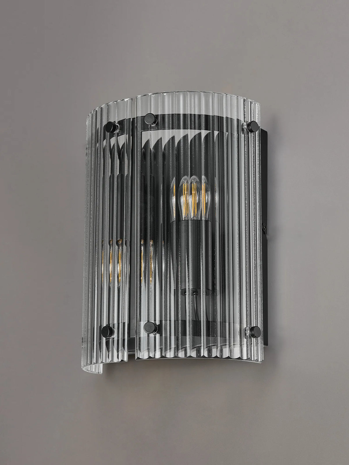 Portarlington Wall Light Wide Ribbed Glass