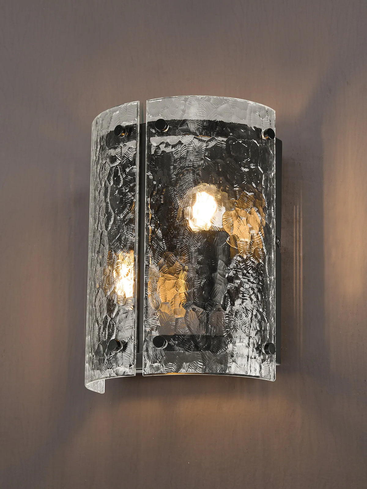 Portarlington Wall Light Cobbled Glass