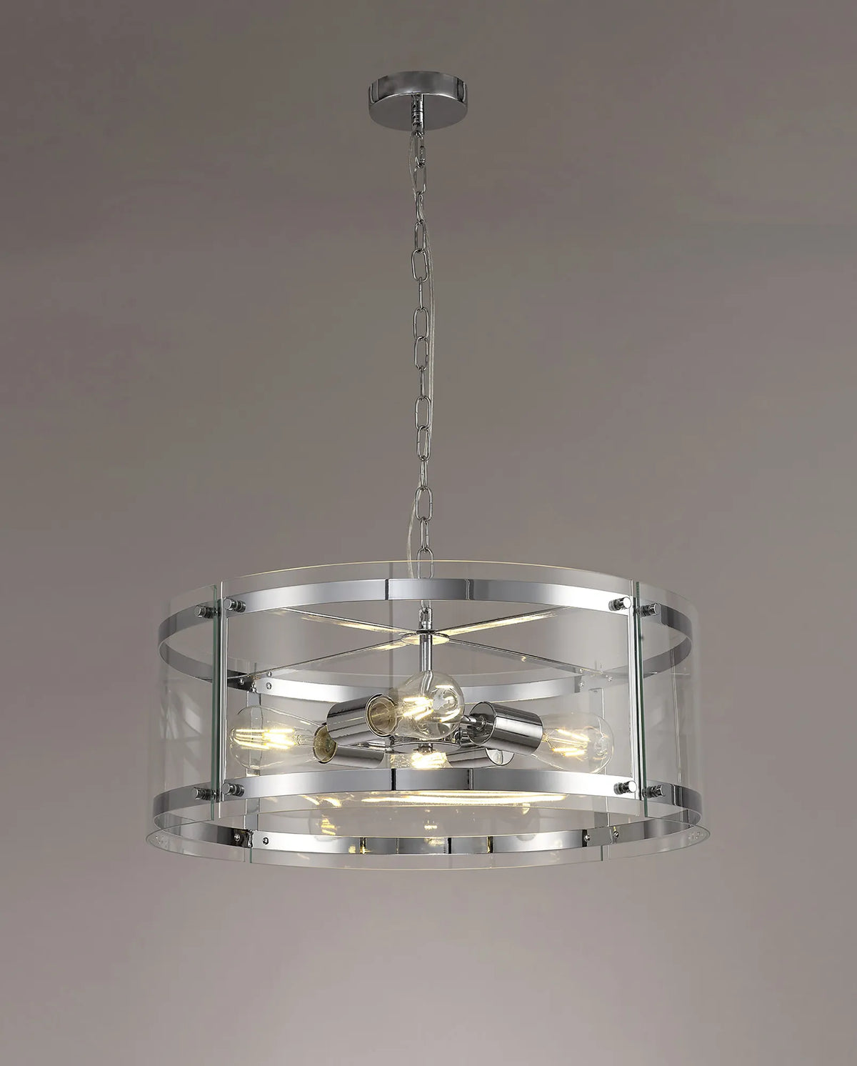 Portarlington Clear Glass 56.5cm Pendant