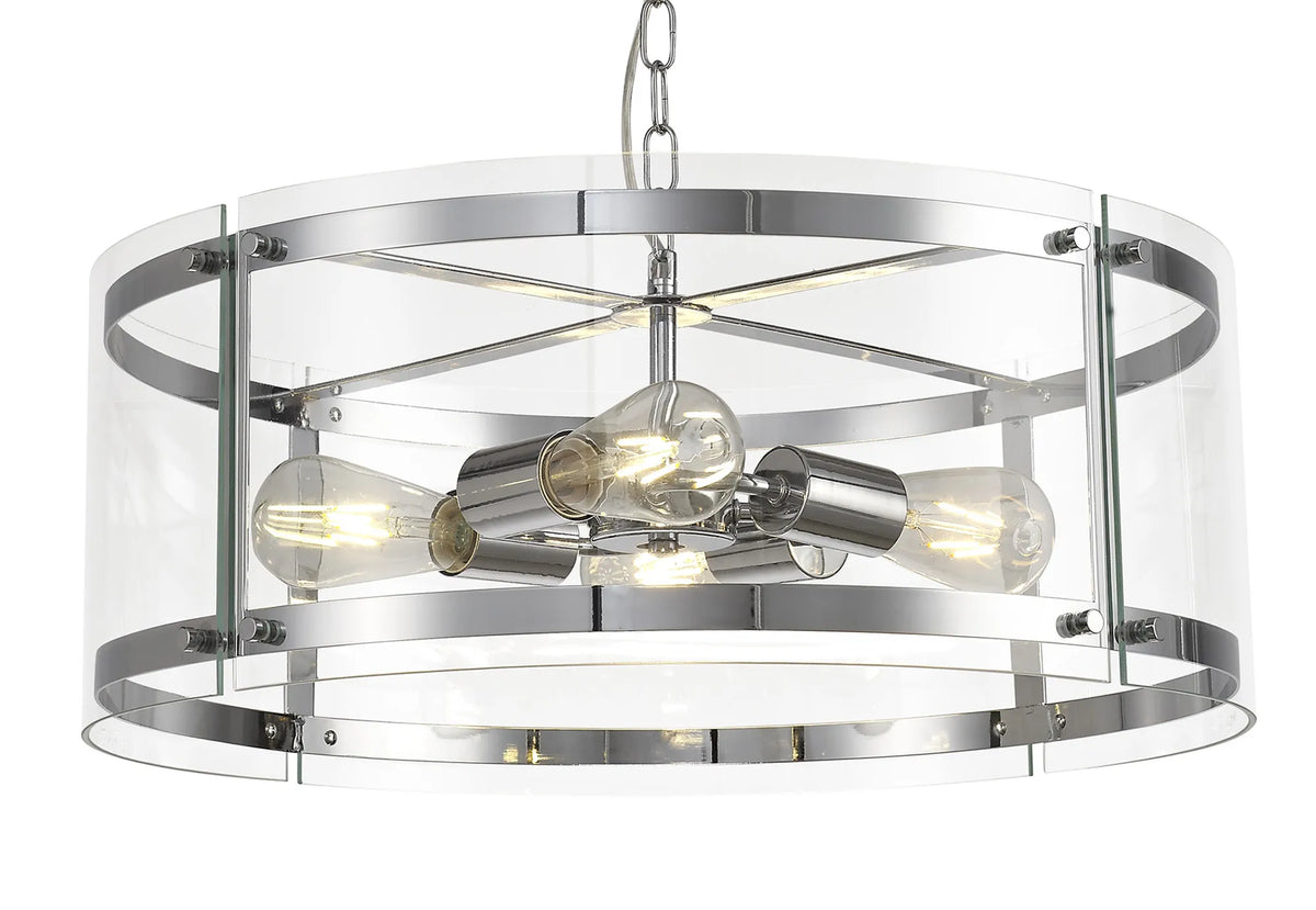 Portarlington Clear Glass 56.5cm Pendant