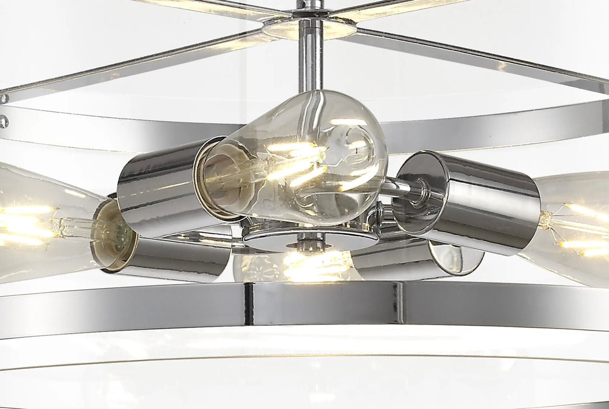 Portarlington Clear Glass 56.5cm Pendant