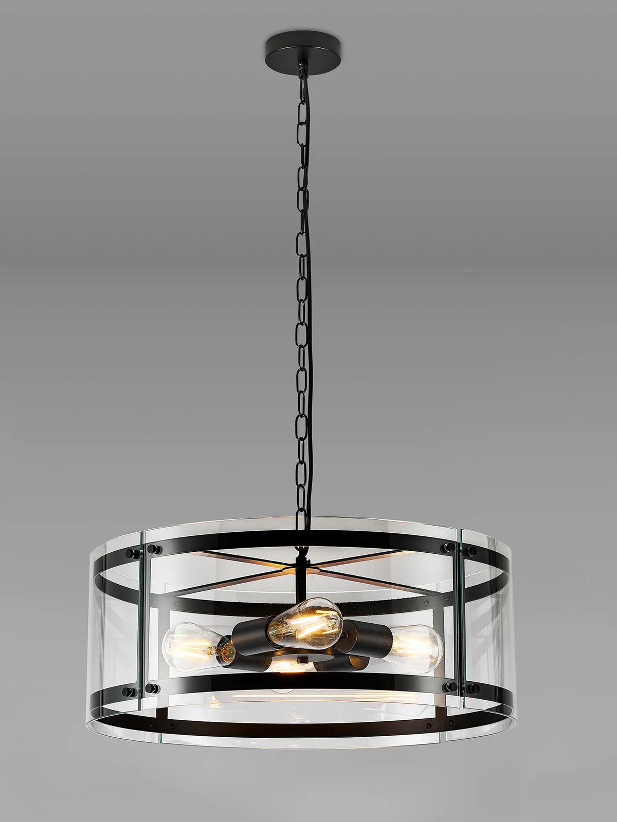 Portarlington Clear Glass 56.5cm Pendant