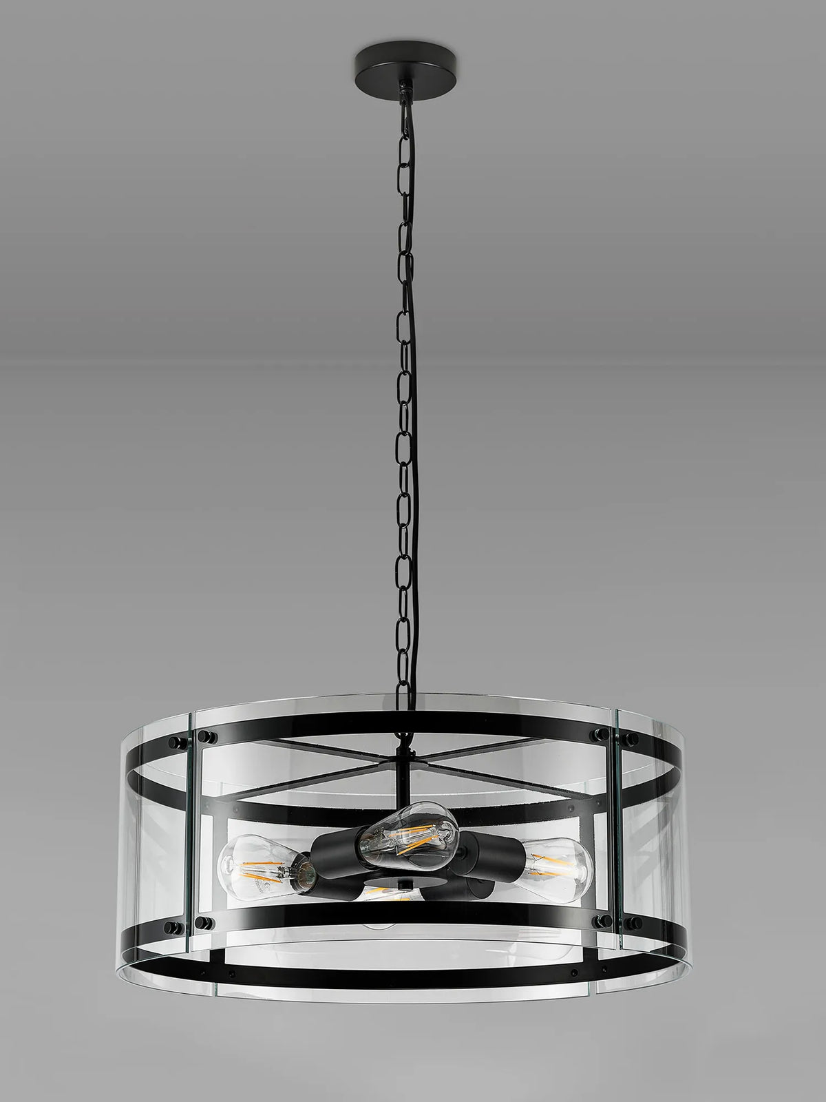 Portarlington Clear Glass 56.5cm Pendant
