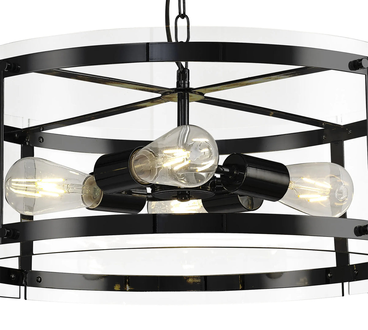 Portarlington Clear Glass 56.5cm Pendant