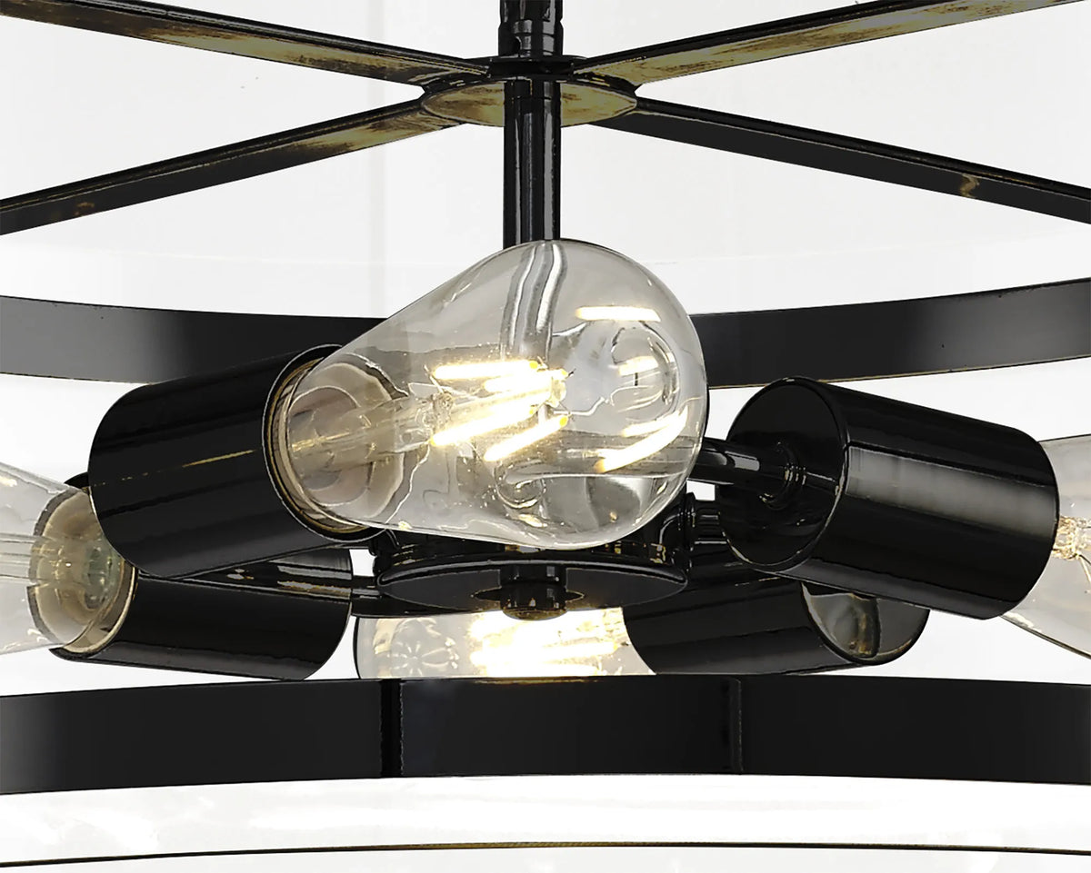 Portarlington Clear Glass 56.5cm Pendant