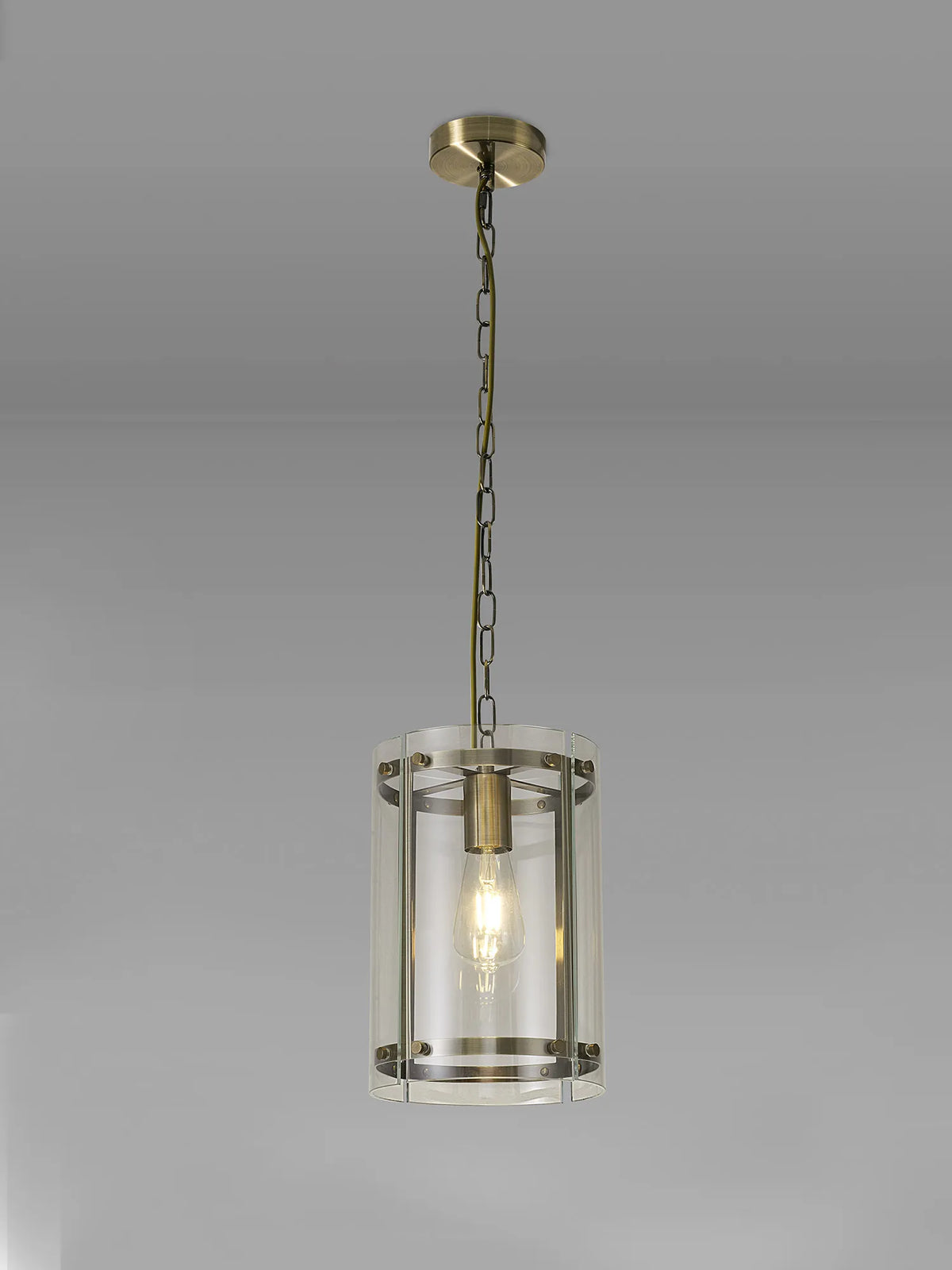 Portarlington 20.5cm Pendant  Clear Glass