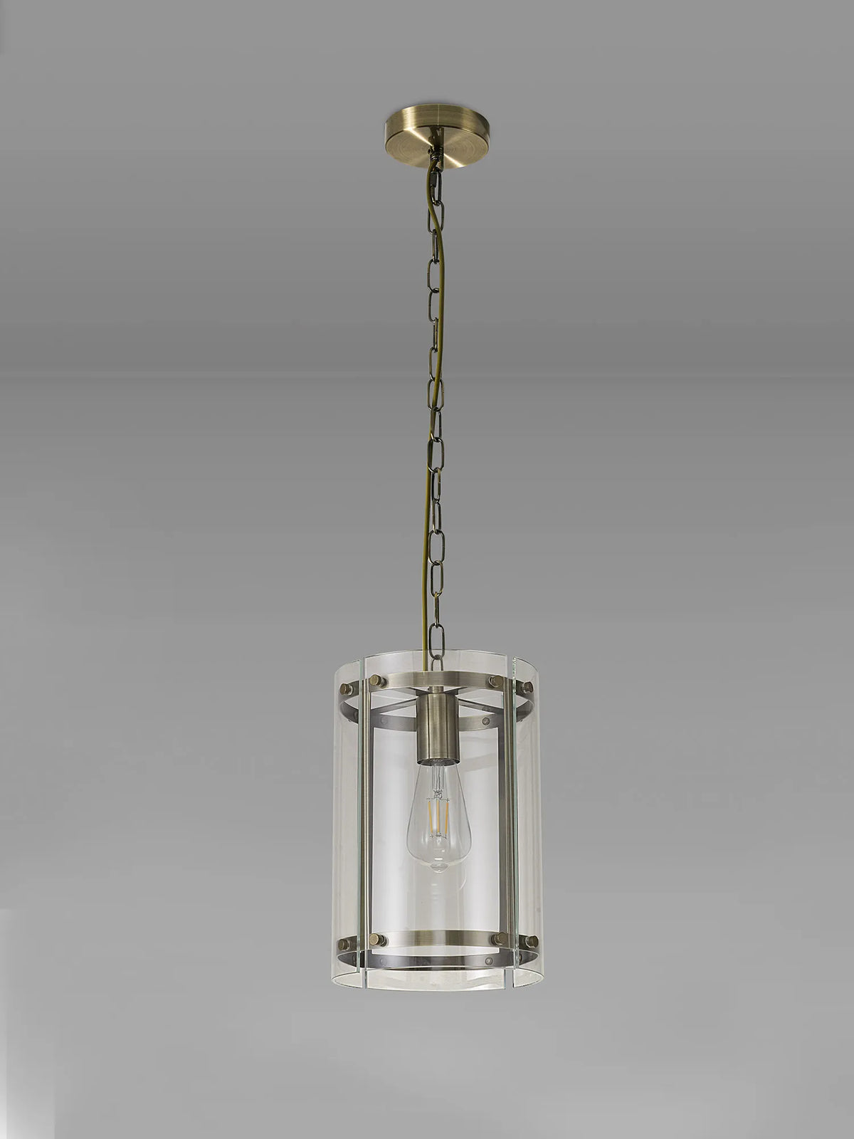 Portarlington 20.5cm Pendant  Clear Glass