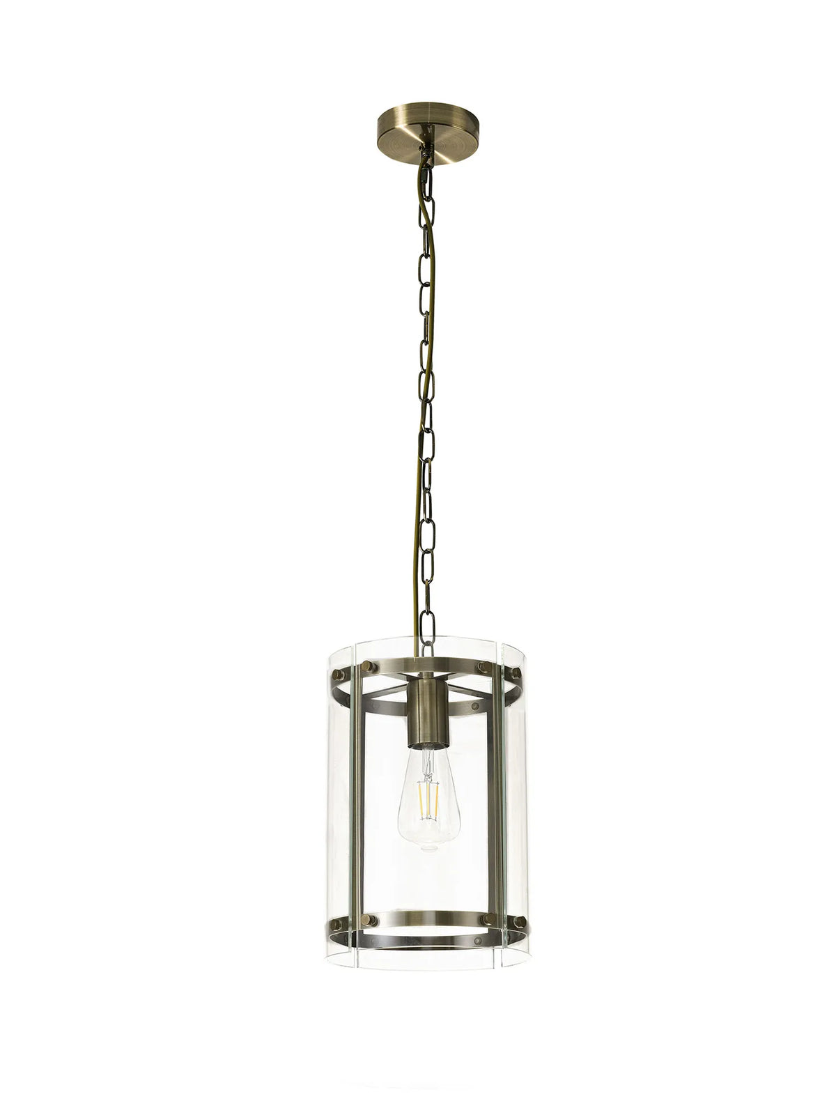 Portarlington 20.5cm Pendant  Clear Glass