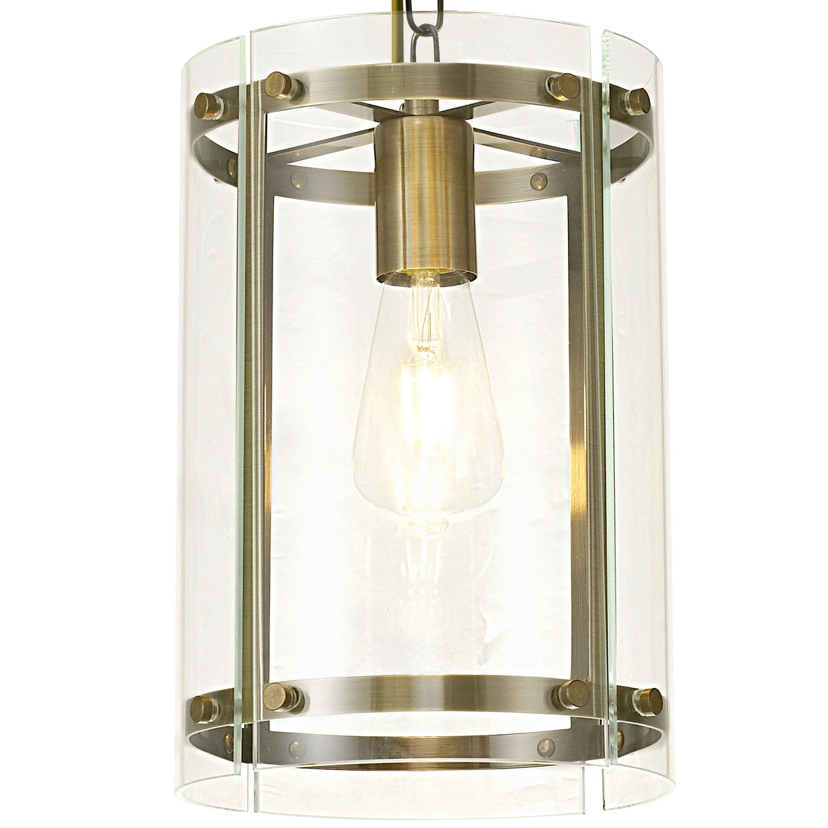Portarlington 20.5cm Pendant  Clear Glass