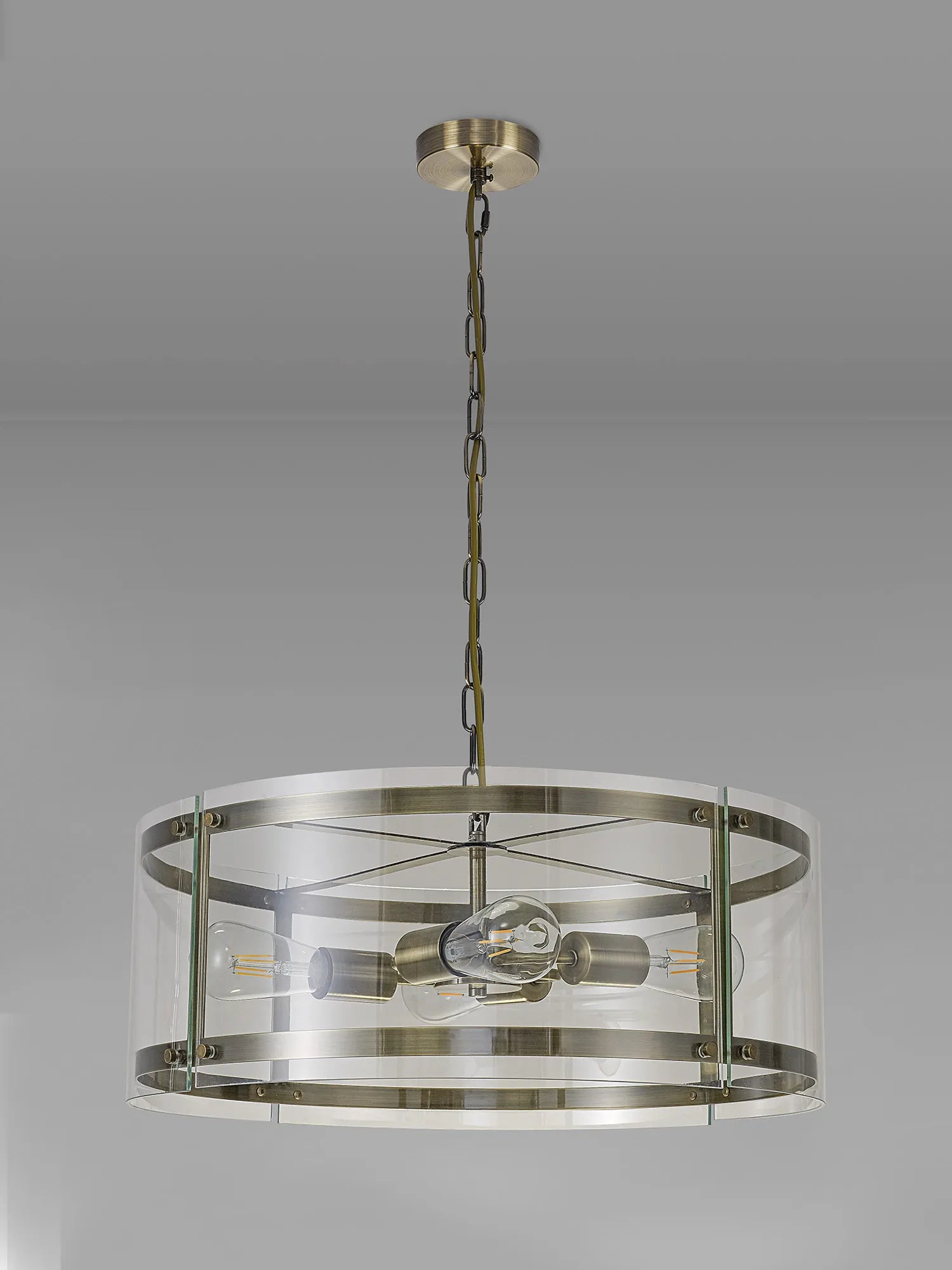 Portarlington Clear Glass 56.5cm Pendant