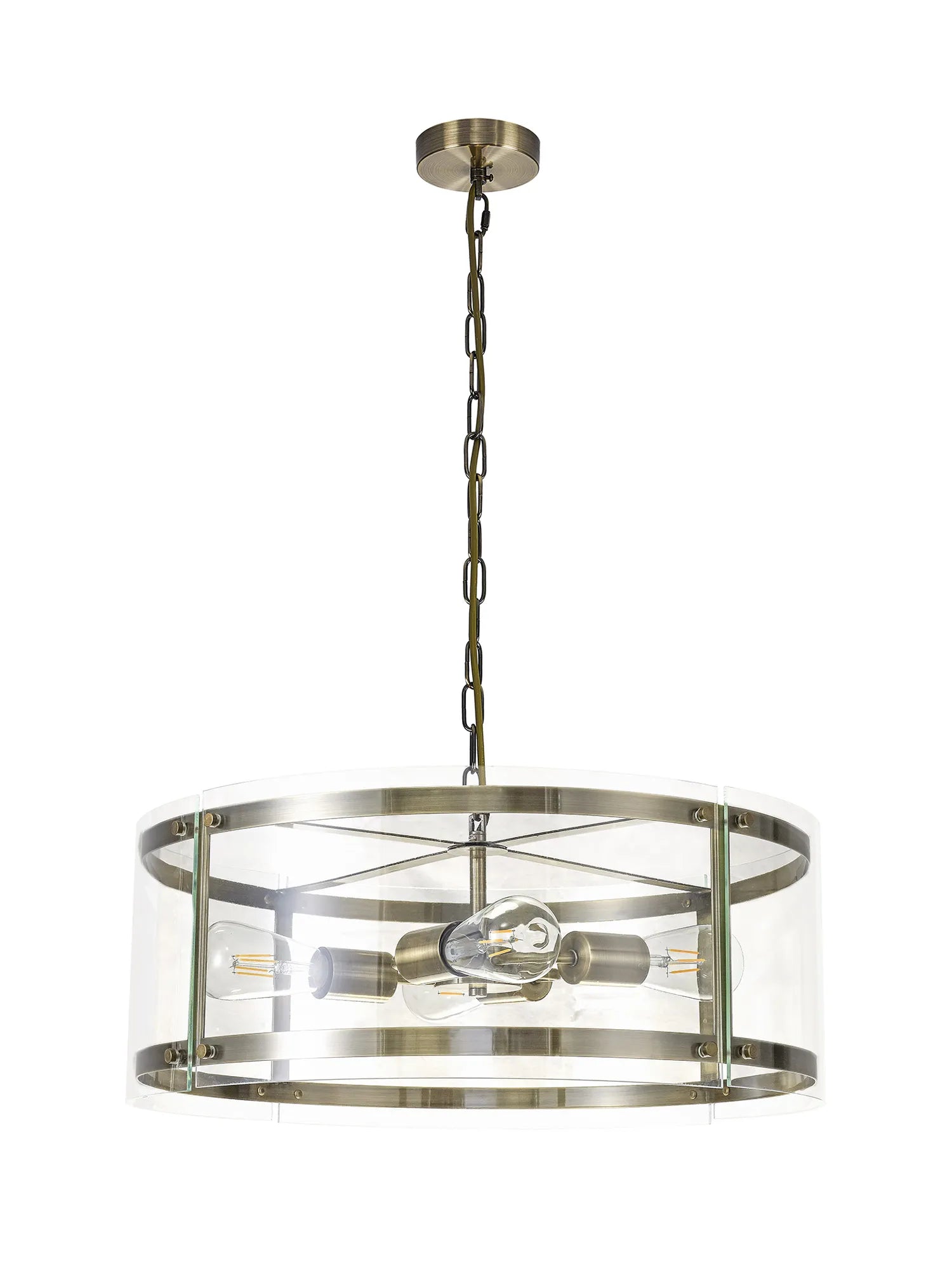 Portarlington Clear Glass 56.5cm Pendant