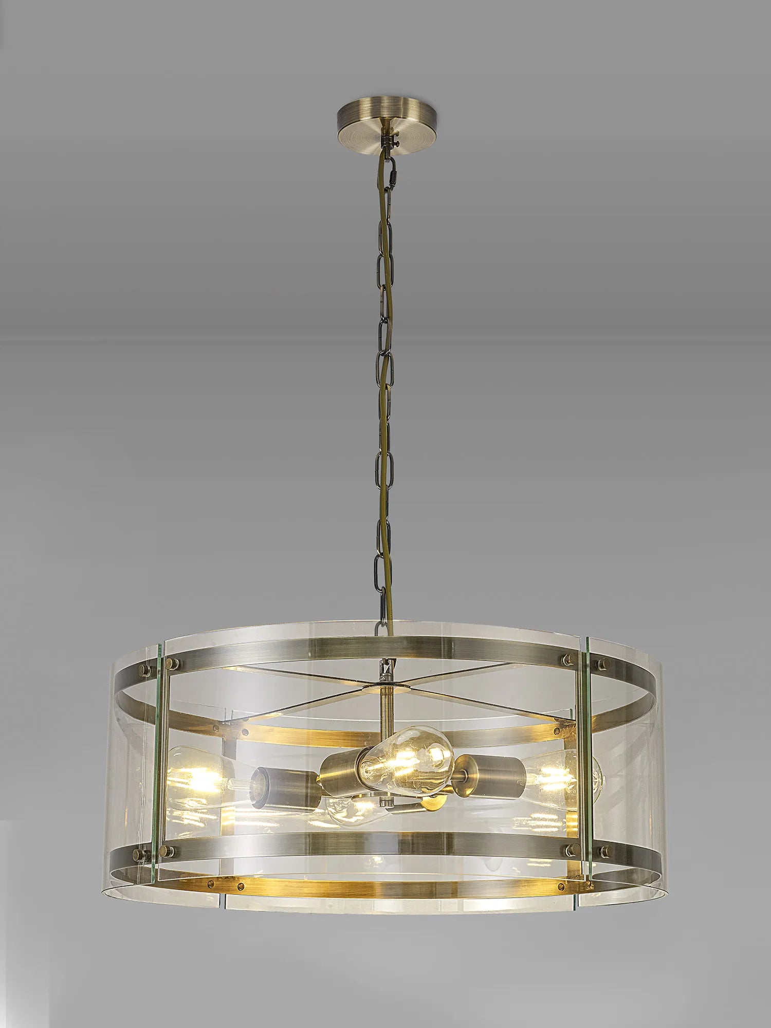 Portarlington Clear Glass 56.5cm Pendant