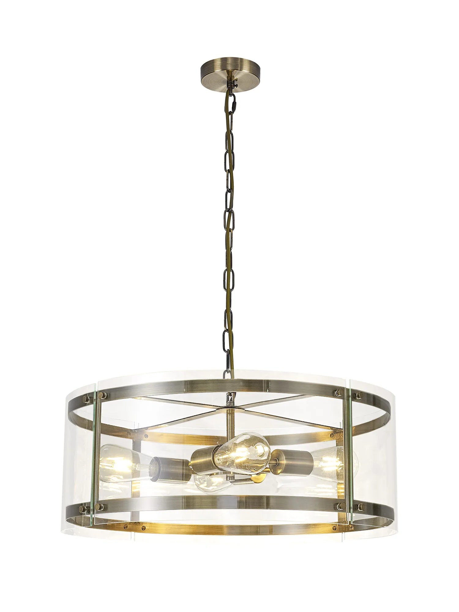 Portarlington Clear Glass 56.5cm Pendant